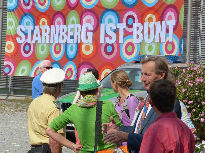 Anlässlich einer NPD-Veranstaltung haben wir gezeigt, dass Starnberg bunt ist.